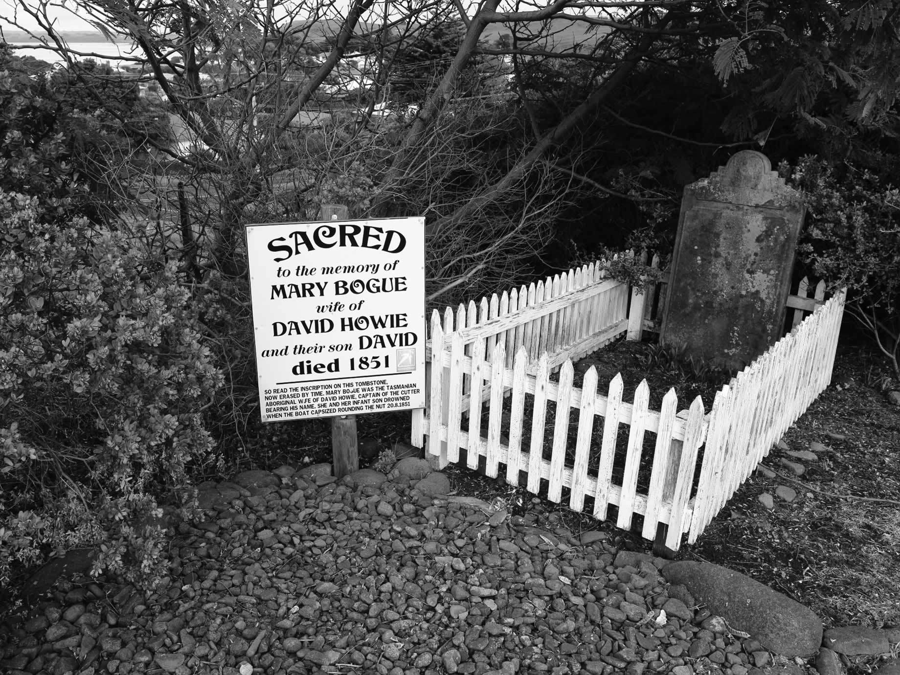 Photographer: David Murphy The gravesite of Mary Bogue, also known as Black Mogg, and her infant son, David