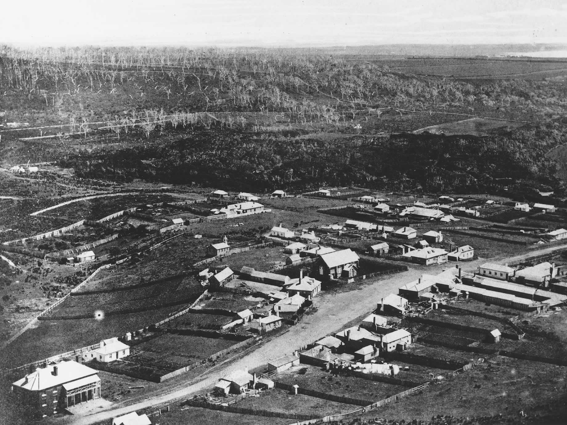 Source: Meg Eldridge The township of Stanley in 1858, taken by Fred Frith