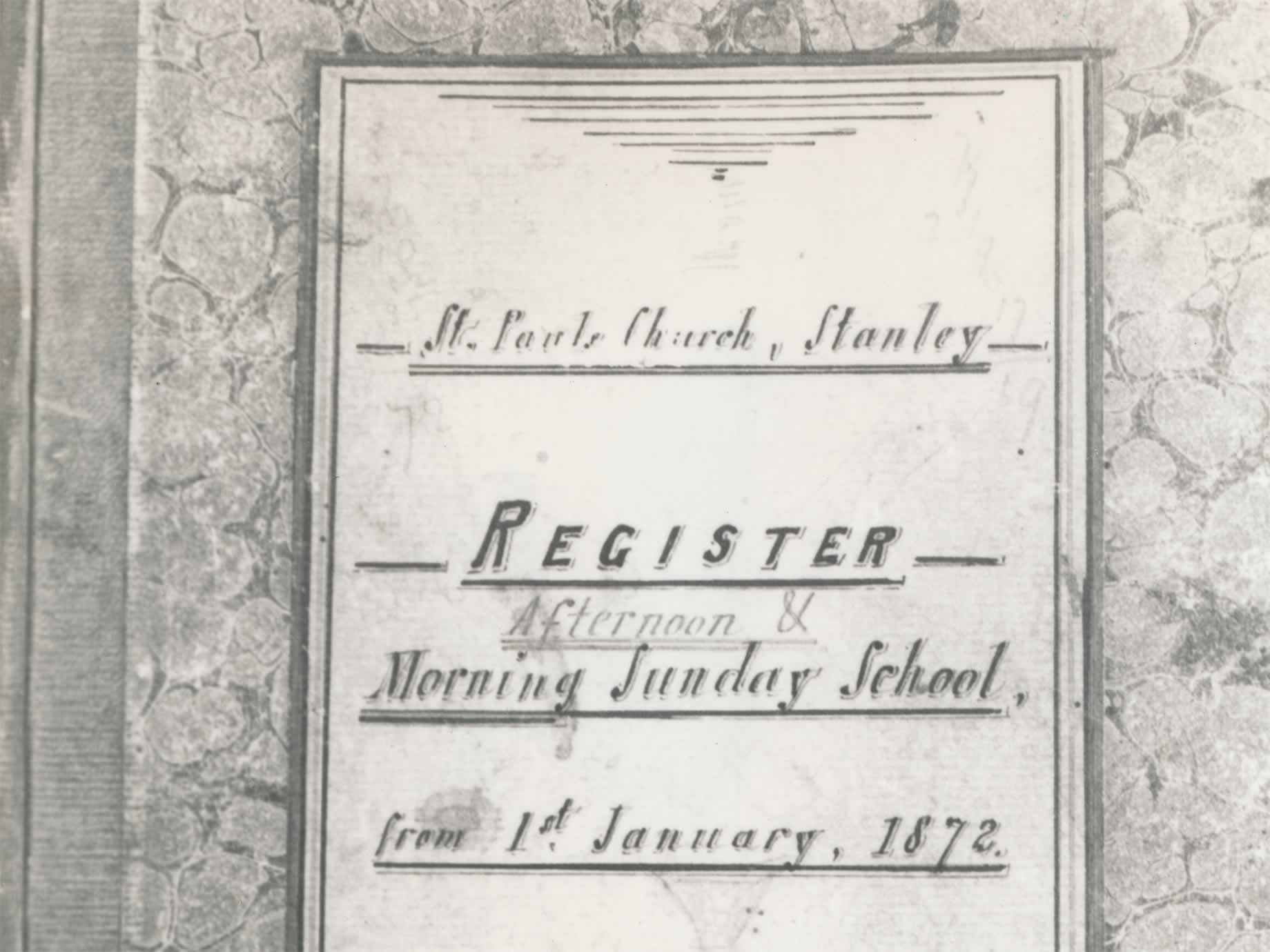 Source: Meg Eldridge St Paul’s register for Morning Sunday School, 1872